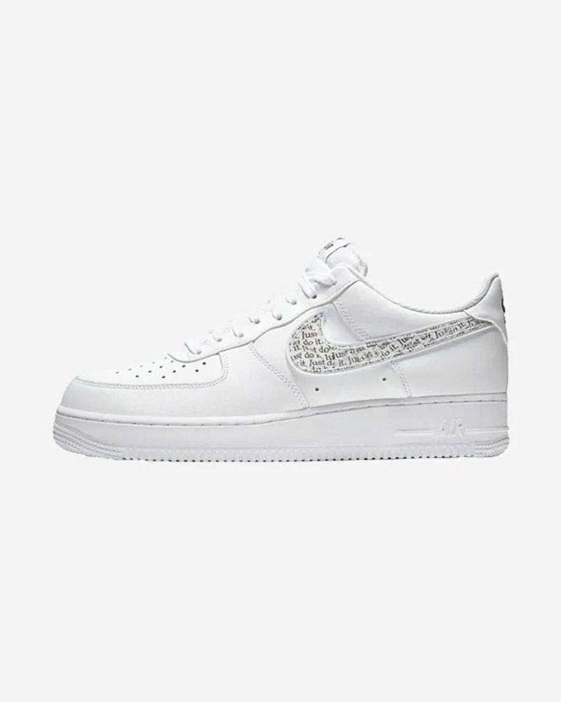 Overkicks - Nike Air Force 1 Low Just Do It Pack White Clear (BQ5361-100) - vista lateral
