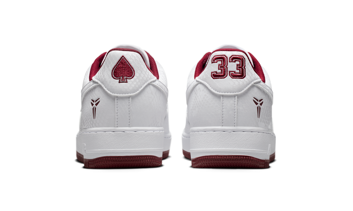 Overkicks - Nike Air Force 1 Low Kobe Bryant Forever Lower Merion Home (IB0018-101) - detalle talón