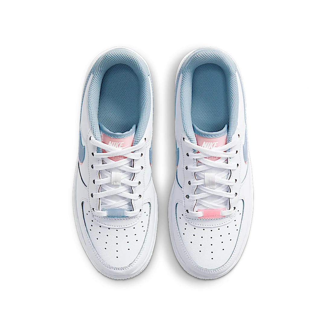 Overkicks - Nike Air Force 1 Low LV8 Double Swoosh Light Armory Blue (CW1574-100) - par completo