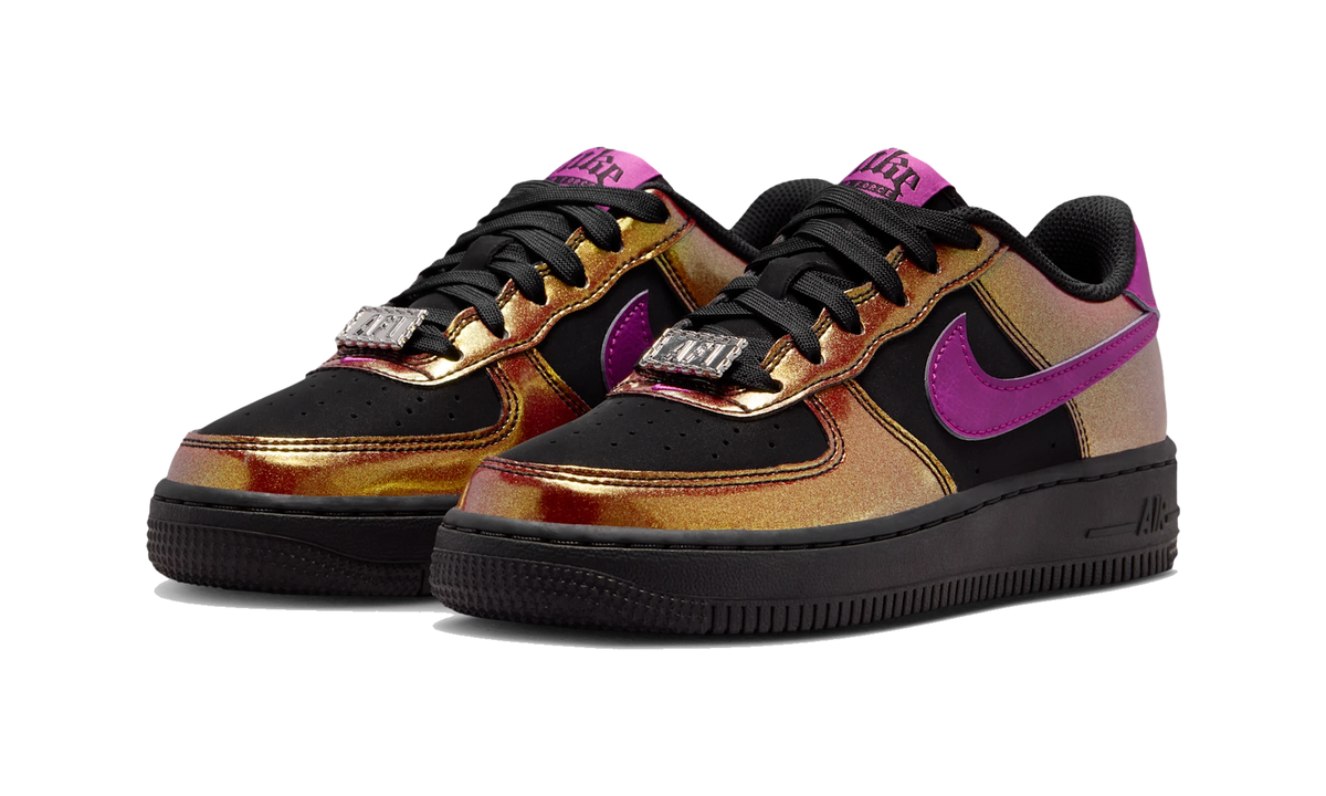 Overkicks - Nike Air Force 1 Low LV8 Glam Rock Black Bold Berry (IQ2736-001) - vista trasera