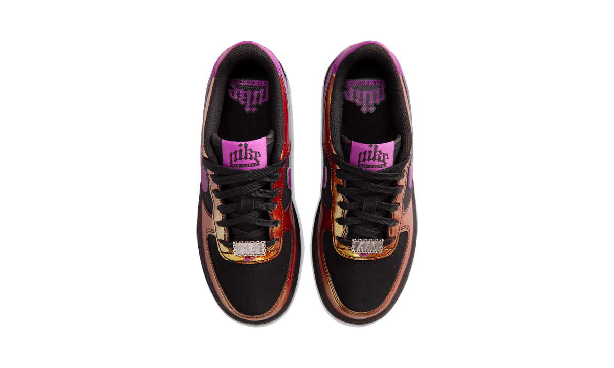 Overkicks - Nike Air Force 1 Low LV8 Glam Rock Black Bold Berry (IQ2736-001) - vista superior