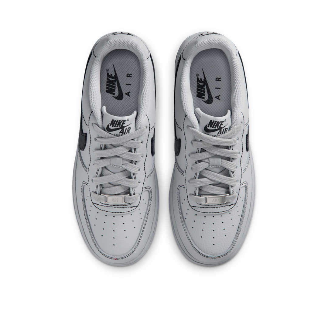 Overkicks - Nike Air Force 1 Low LV8 Wolf Grey Black (GS) (HV4762-002) - imagen 3