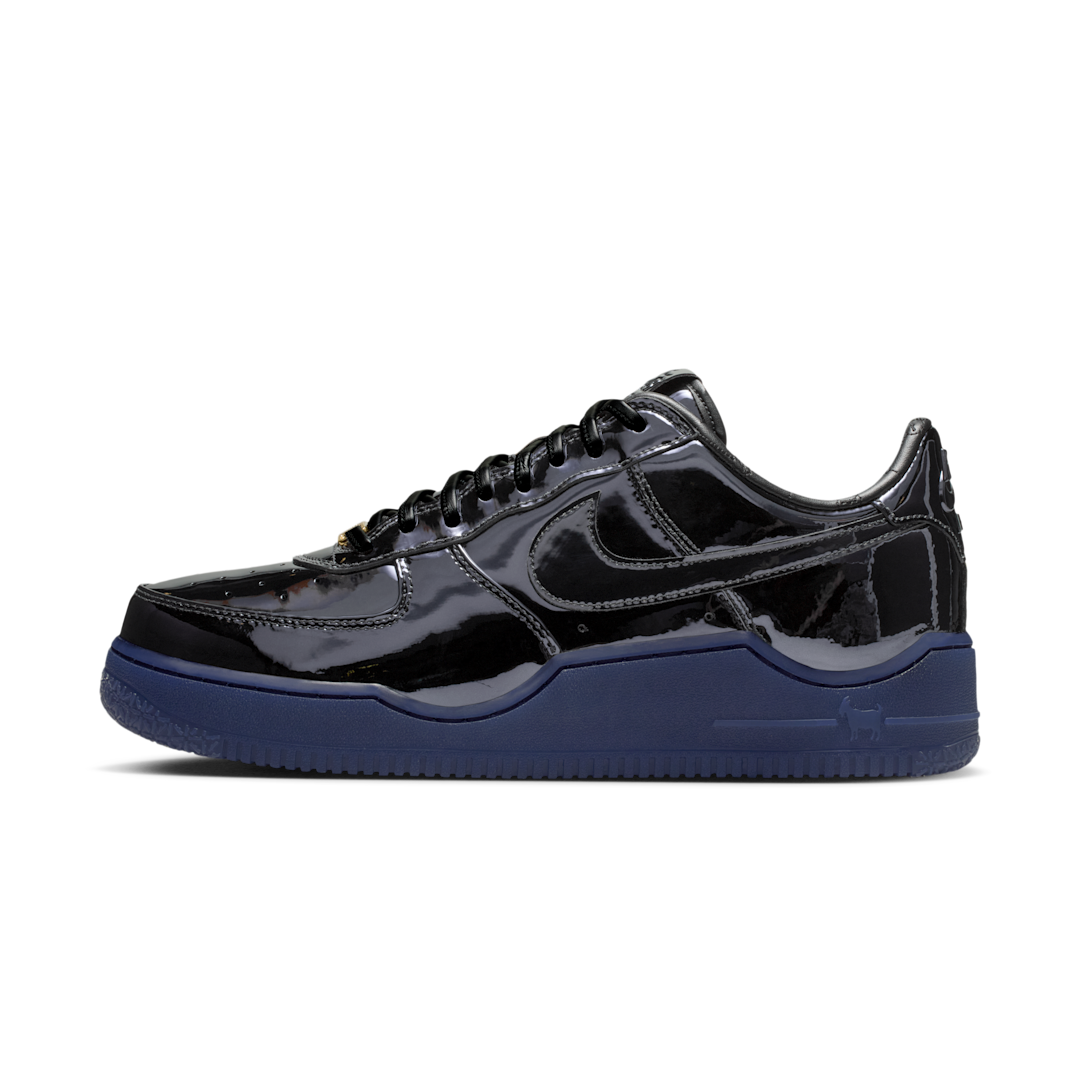Overkicks - Nike Air Force 1 Low LeBron James Black Patent (IO6129-001) - vista lateral