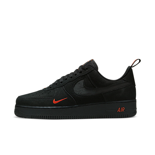 Overkicks - Nike Air Force 1 Low Multi-Swoosh Black Crimson (DZ4514-001) - vista lateral