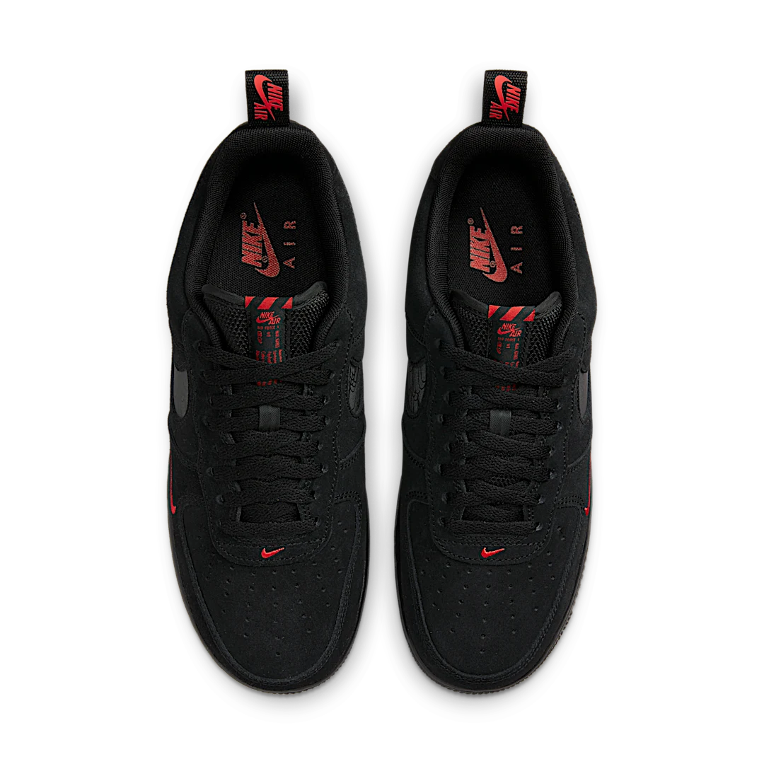 Overkicks - Nike Air Force 1 Low Multi-Swoosh Black Crimson (DZ4514-001) - par completo