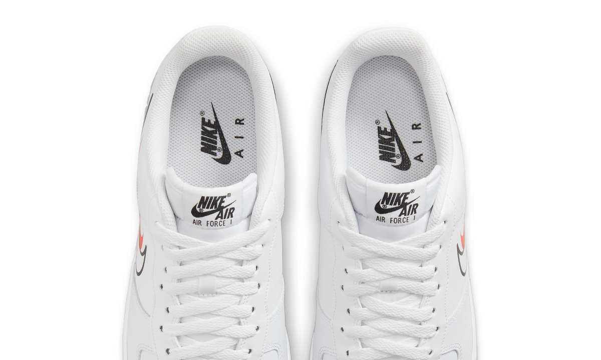 Overkicks - Nike Air Force 1 Low Multi-Swoosh White (DM9096-100) - vista superior