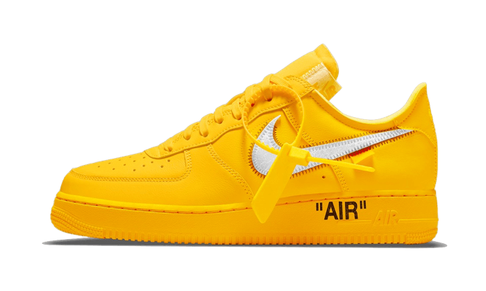 Overkicks - Nike Air Force 1 Low Off-White ICA University Gold (DD1876-700) - vista lateral