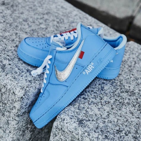 Overkicks - Nike Air Force 1 Low Off-White MCA University Blue (CI1173-400) - detalle etiqueta
