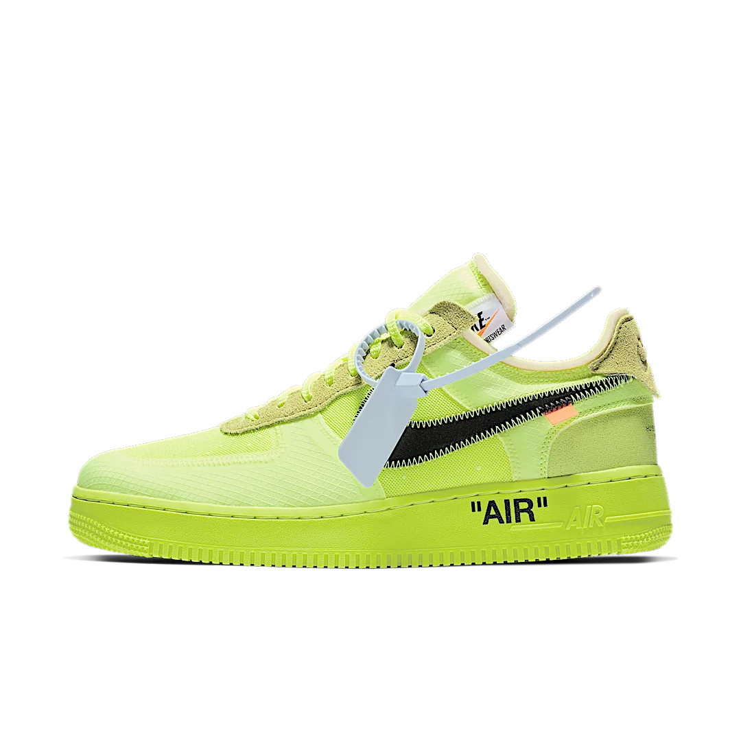 Overkicks - Nike Air Force 1 Low Off-White Volt (AO4606-700) - vista lateral