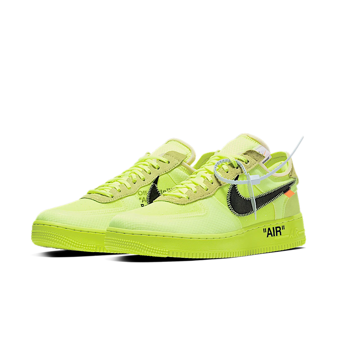 Overkicks - Nike Air Force 1 Low Off-White Volt (AO4606-700) - vista trasera