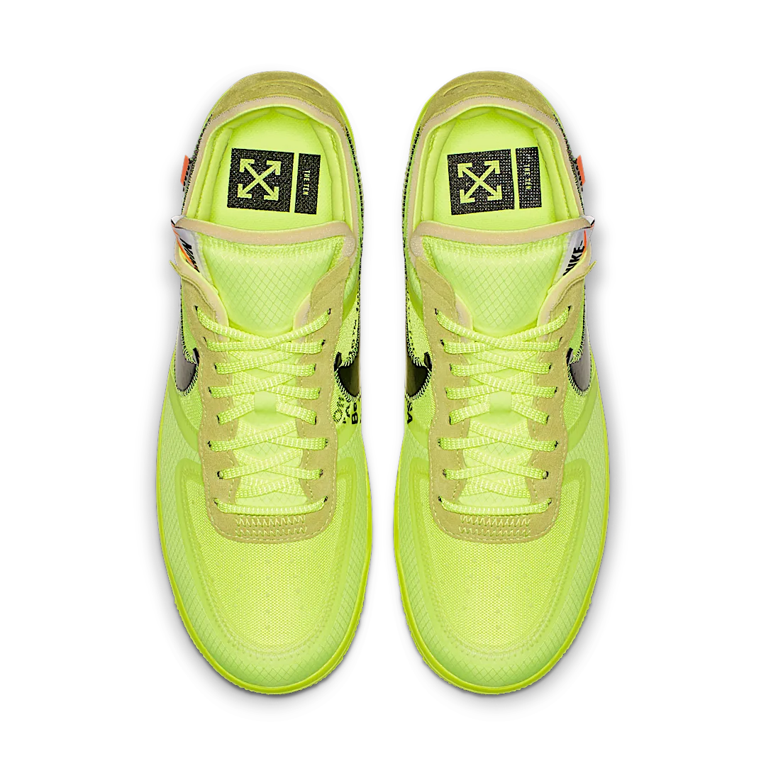 Overkicks - Nike Air Force 1 Low Off-White Volt (AO4606-700) - par completo