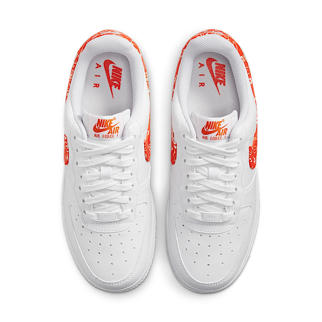 Overkicks - Nike Air Force 1 Low Orange Paisley (DJ9942-102) - par completo