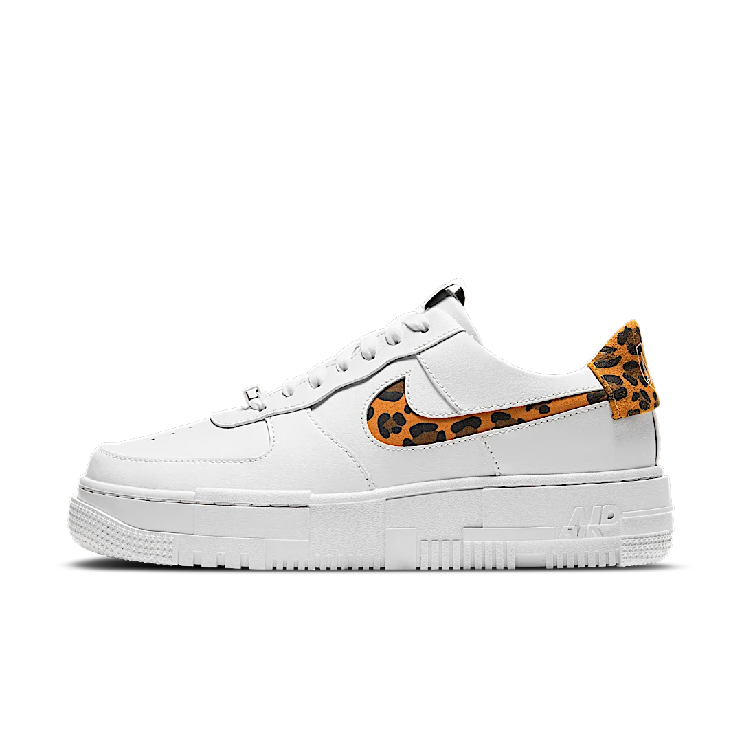 Overkicks - Nike Air Force 1 Low Pixel SE White Leopard (CV8481-100) - vista lateral