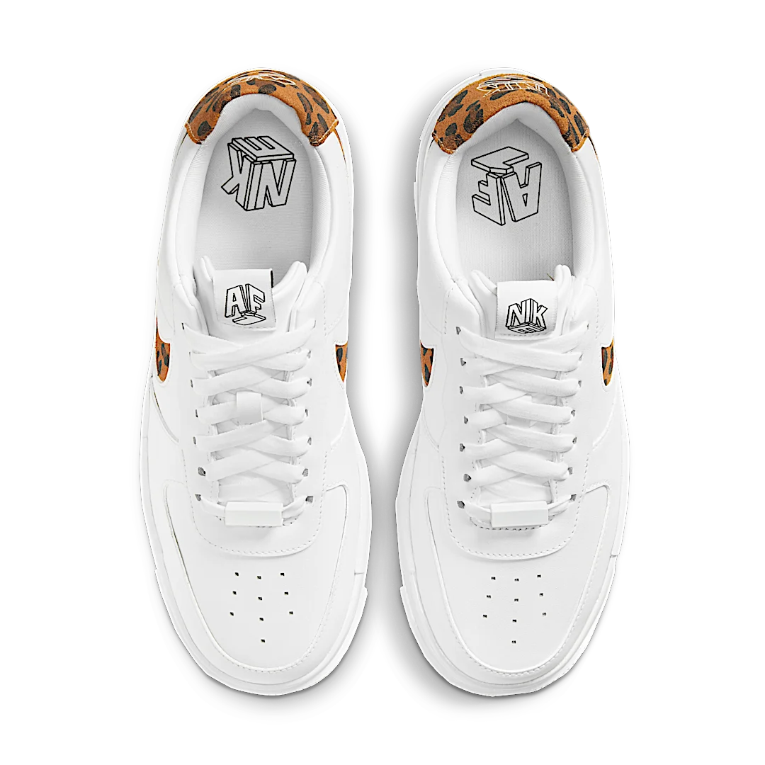 Overkicks - Nike Air Force 1 Low Pixel SE White Leopard (CV8481-100) - par completo