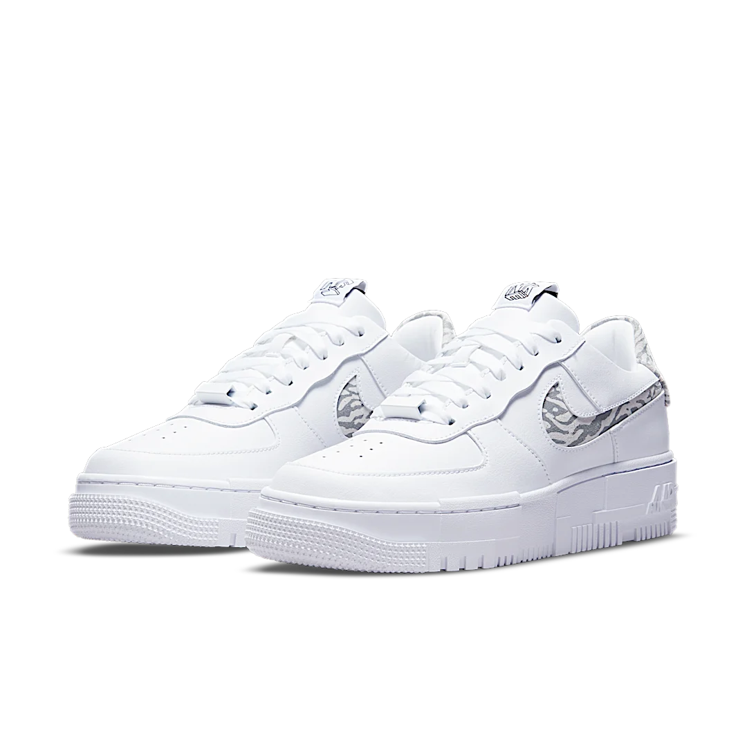 Overkicks - Nike Air Force 1 Low Pixel SE White Zebra (DH9632-100) - vista trasera