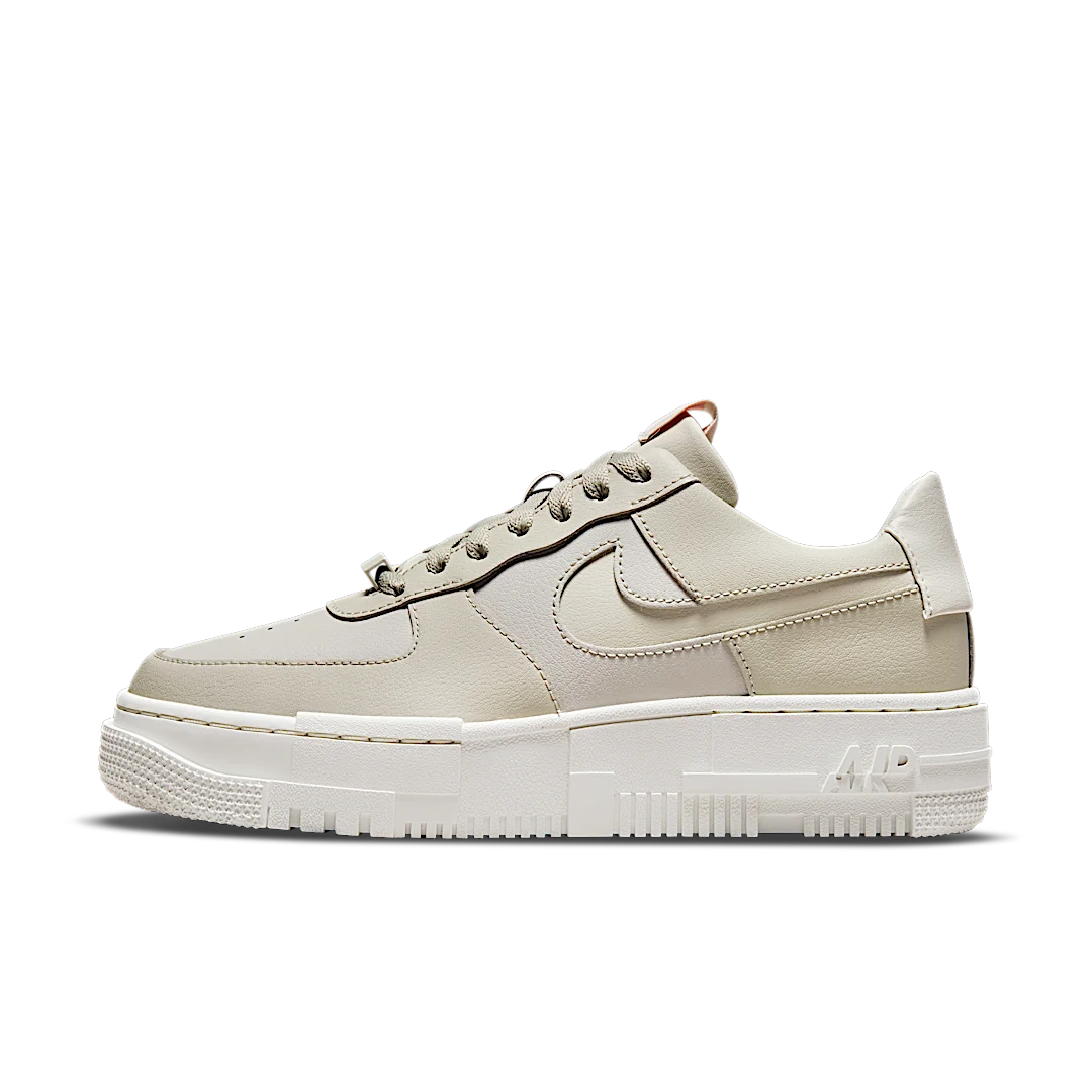 Overkicks - Nike Air Force 1 Low Pixel Stone Bone Summit White (CK6649-104) - vista lateral