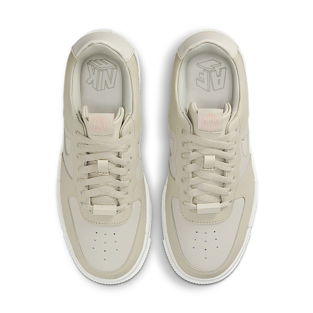 Overkicks - Nike Air Force 1 Low Pixel Stone Bone Summit White (CK6649-104) - par completo