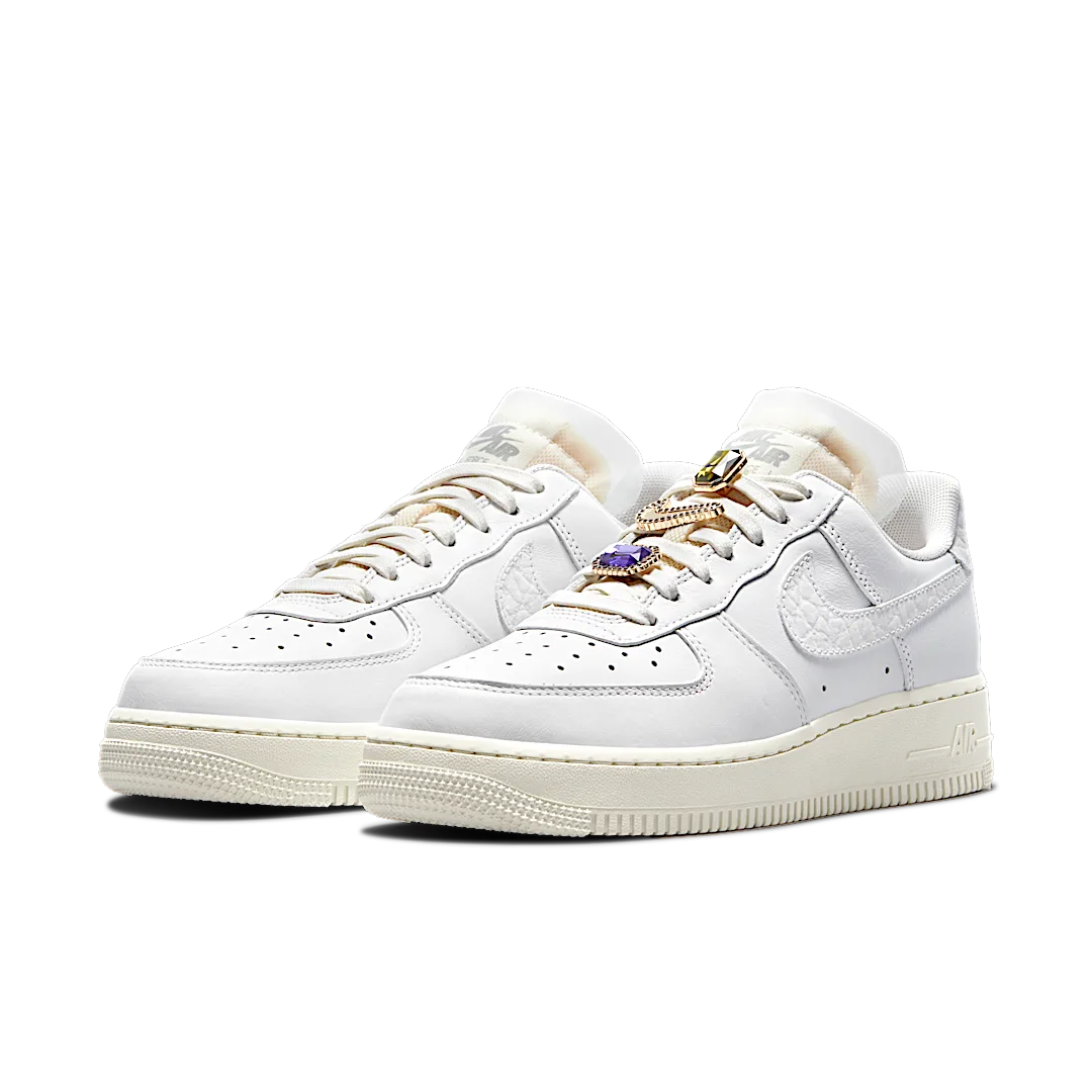 Overkicks - Nike Air Force 1 Low Prm Jewels White (DN5463-100) - vista trasera