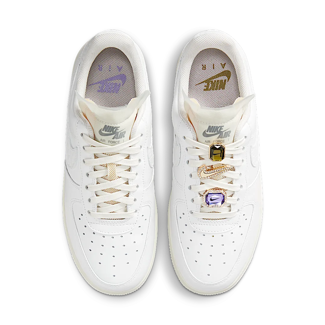 Overkicks - Nike Air Force 1 Low Prm Jewels White (DN5463-100) - par completo