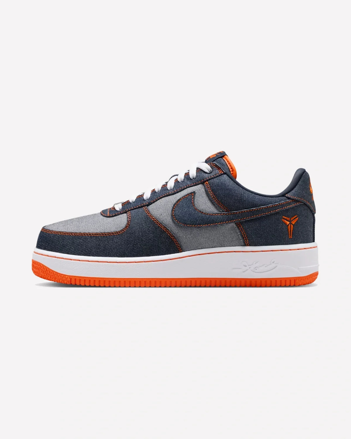Overkicks - Nike Air Force 1 Low Protro Kobe Bryant Denim Obsidian Safety Orange (IM1980-400) - vista lateral