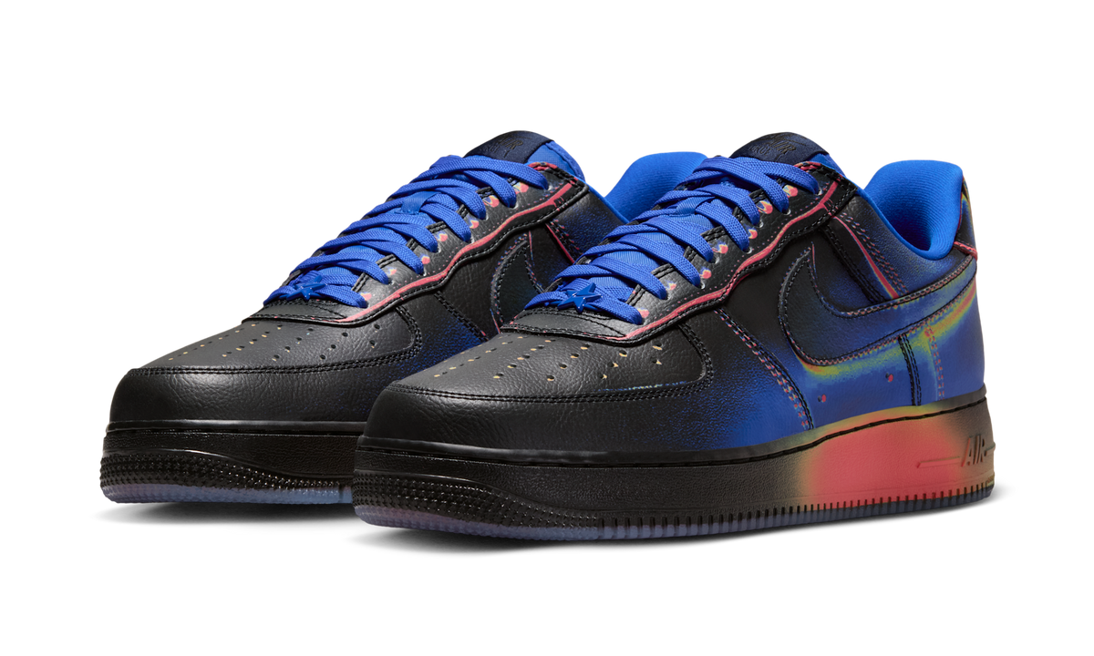 Overkicks - Nike Air Force 1 Low Retro Heat Map Black Racer Blue (IB6834-001) - vista trasera