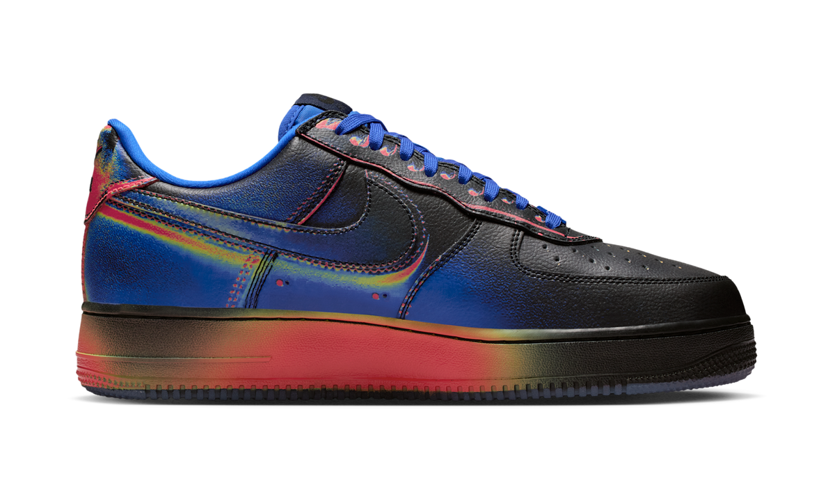 Overkicks - Nike Air Force 1 Low Retro Heat Map Black Racer Blue (IB6834-001) - detalle suela