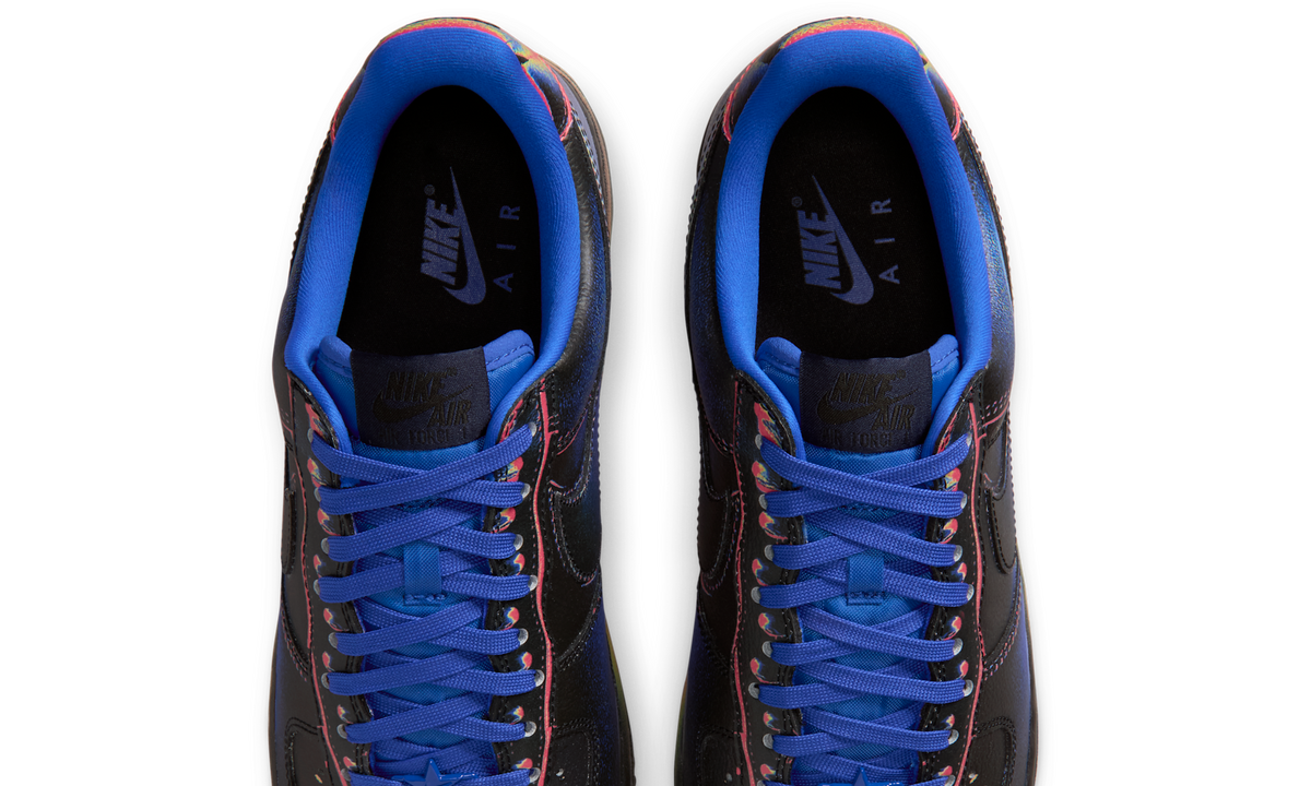 Overkicks - Nike Air Force 1 Low Retro Heat Map Black Racer Blue (IB6834-001) - vista superior
