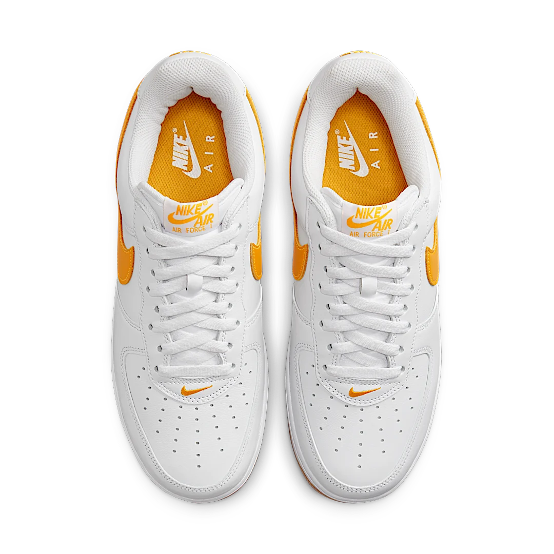 Overkicks - Nike Air Force 1 Low Retro QS Color Of The Month White University Gold (FD7039-100) - par completo