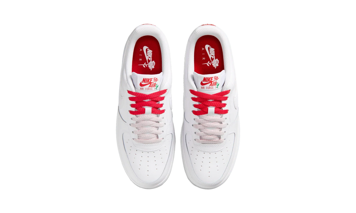 Overkicks - Nike Air Force 1 Low Rose White (Womens) (IF0498-100) - vista superior