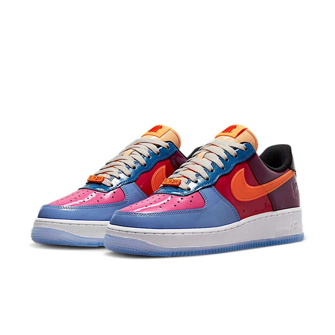 Overkicks - Nike Air Force 1 Low SP Undefeated Multi-Patent Total Orange (DV5255-400) - vista trasera