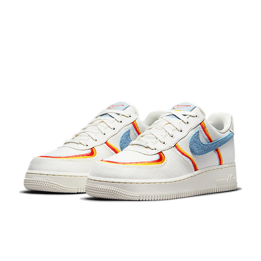 Overkicks - Nike Air Force 1 Low Sail Denim Swoosh (DJ4655-133) - vista trasera