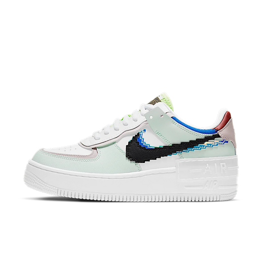 Overkicks - Nike Air Force 1 Low Shadow 8 Bit Barely Green (CV8480-300) - vista lateral
