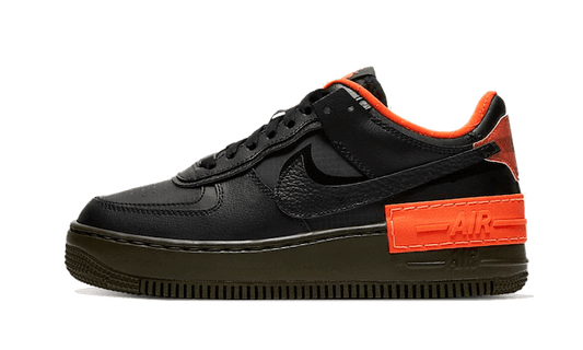 Overkicks - Nike Air Force 1 Low Shadow Black Hyper Crimson Cargo Khaki (CQ3317-001) - vista lateral