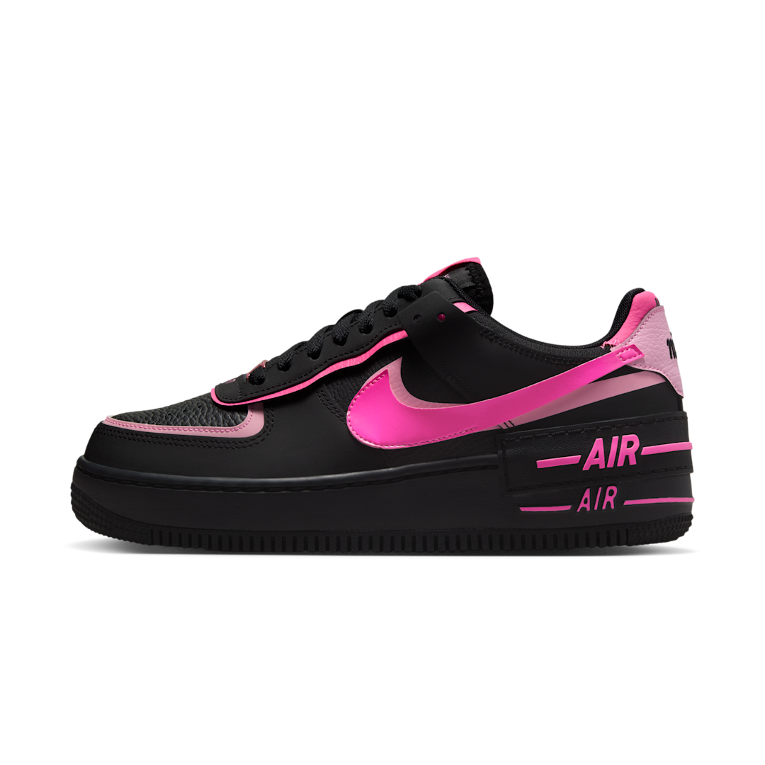 Overkicks - Nike Air Force 1 Low Shadow Black Pink Spell (CI0919-006) - vista lateral