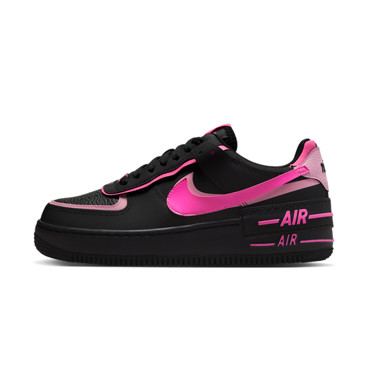 Overkicks - Nike Air Force 1 Low Shadow Black Pink Spell (CI0919-006) - vista lateral
