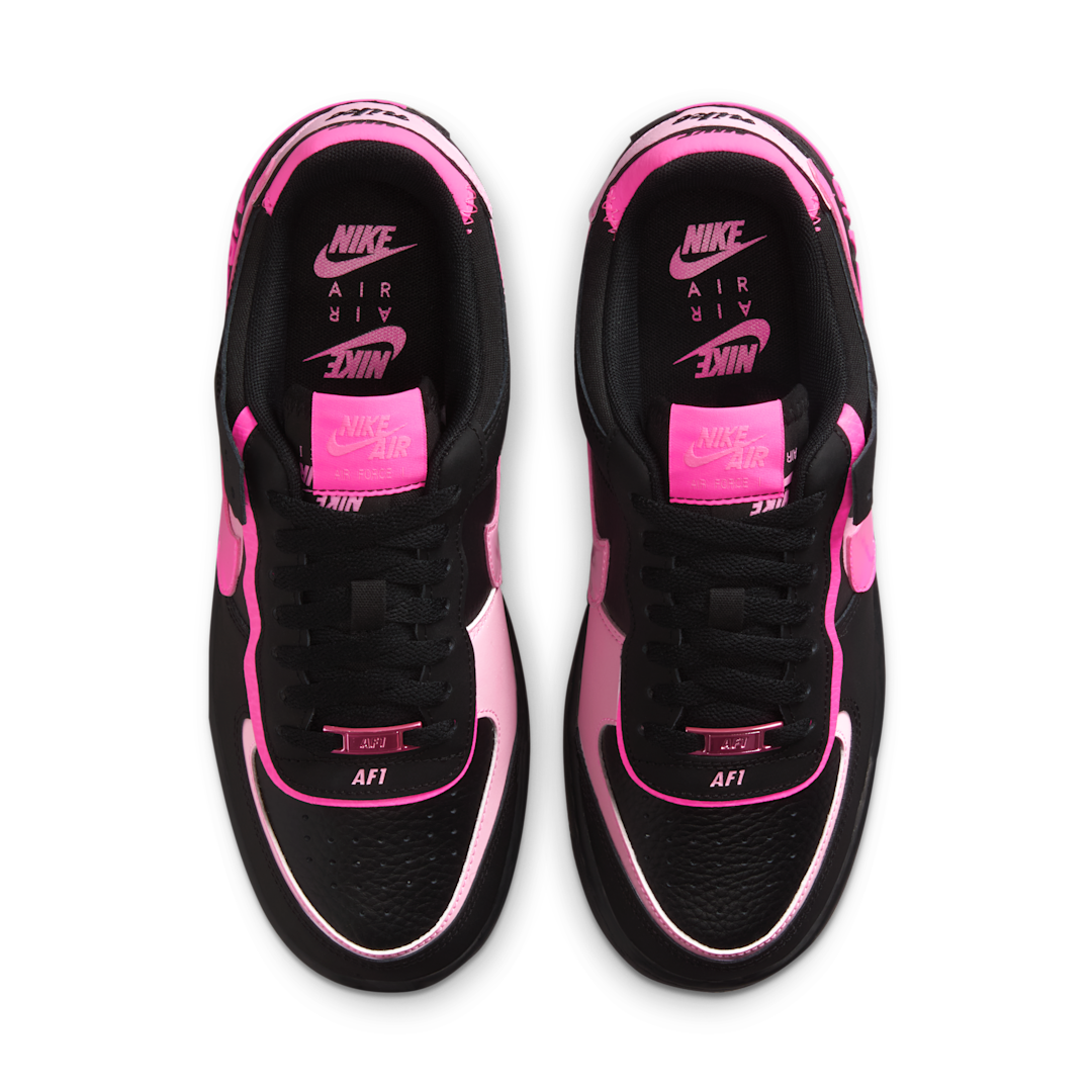 Overkicks - Nike Air Force 1 Low Shadow Black Pink Spell (CI0919-006) - par completo