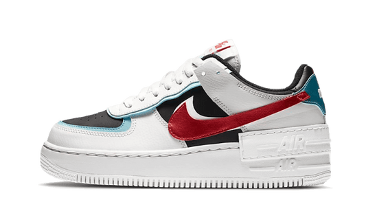 Overkicks - Nike Air Force 1 Low Shadow Bleached Aqua Chile Red (DA4291-100) - vista lateral