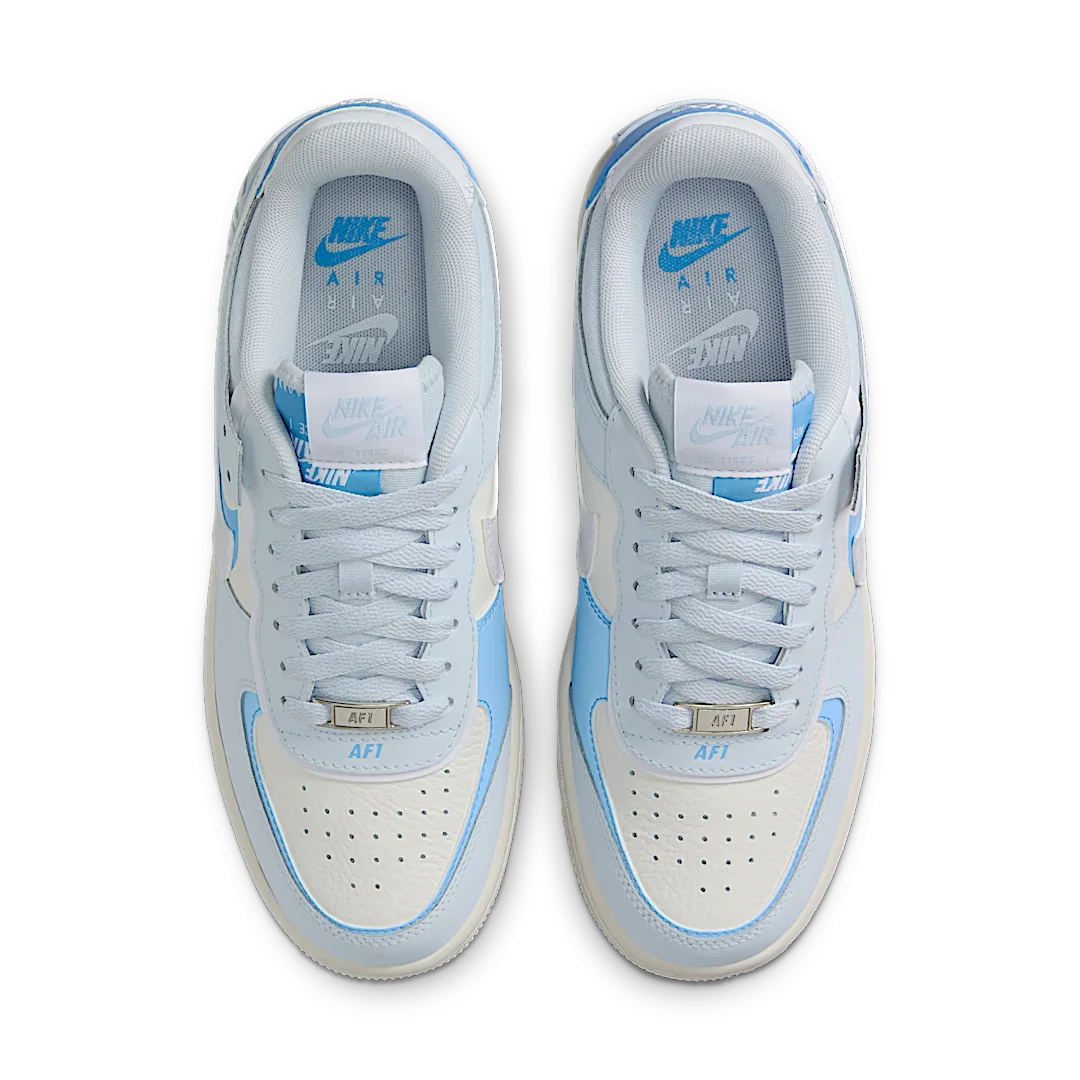Overkicks - Nike Air Force 1 Low Shadow Blue Tint University Blue (DZ1847-400) - par completo