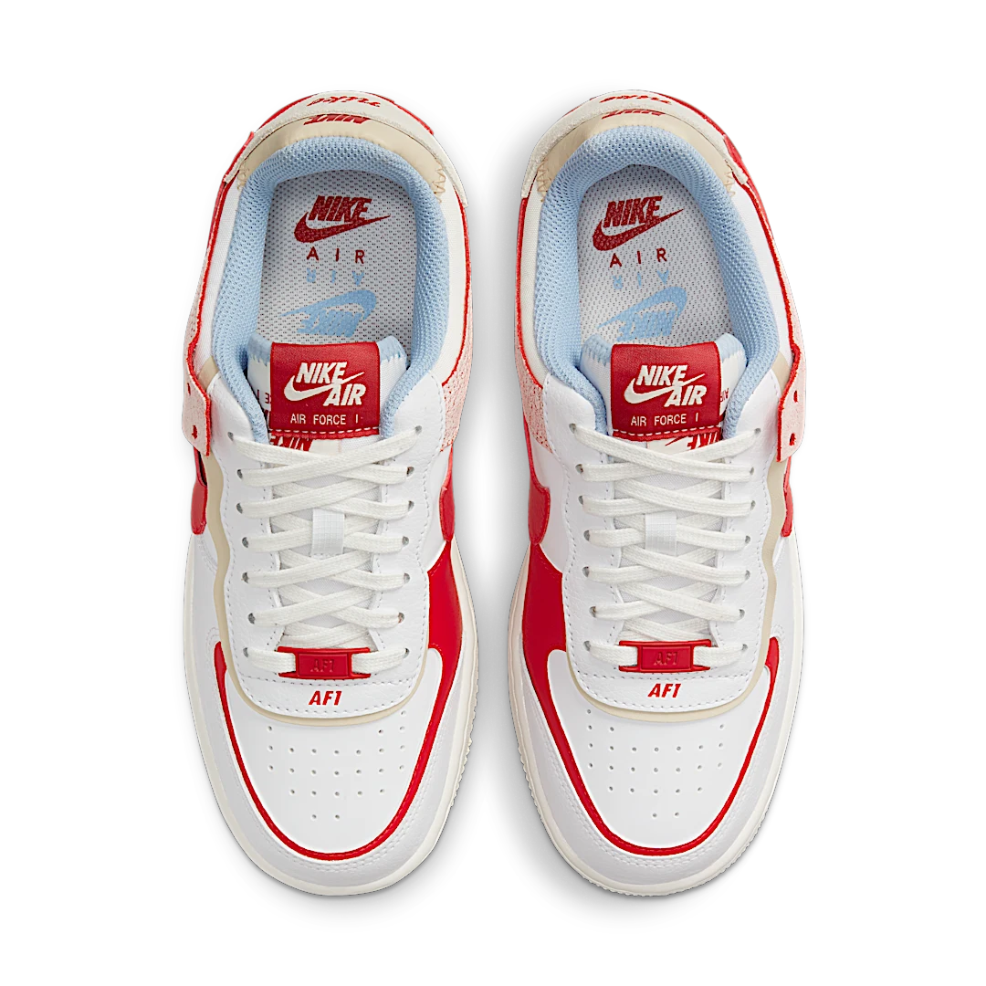 Overkicks - Nike Air Force 1 Low Shadow Cracked Leather (CI0919-108) - par completo