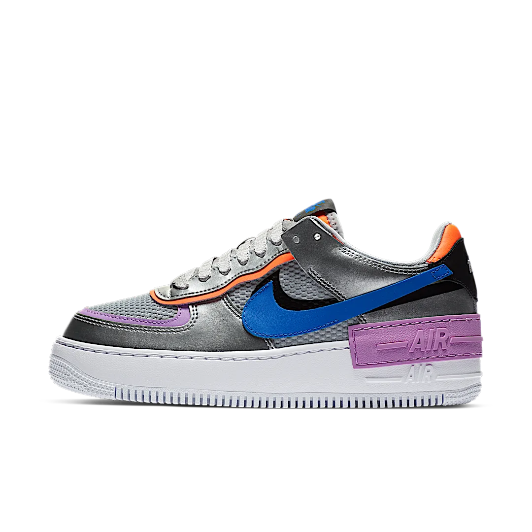 Overkicks - Nike Air Force 1 Low Shadow Metallic Silver (CW6030-001) - vista lateral