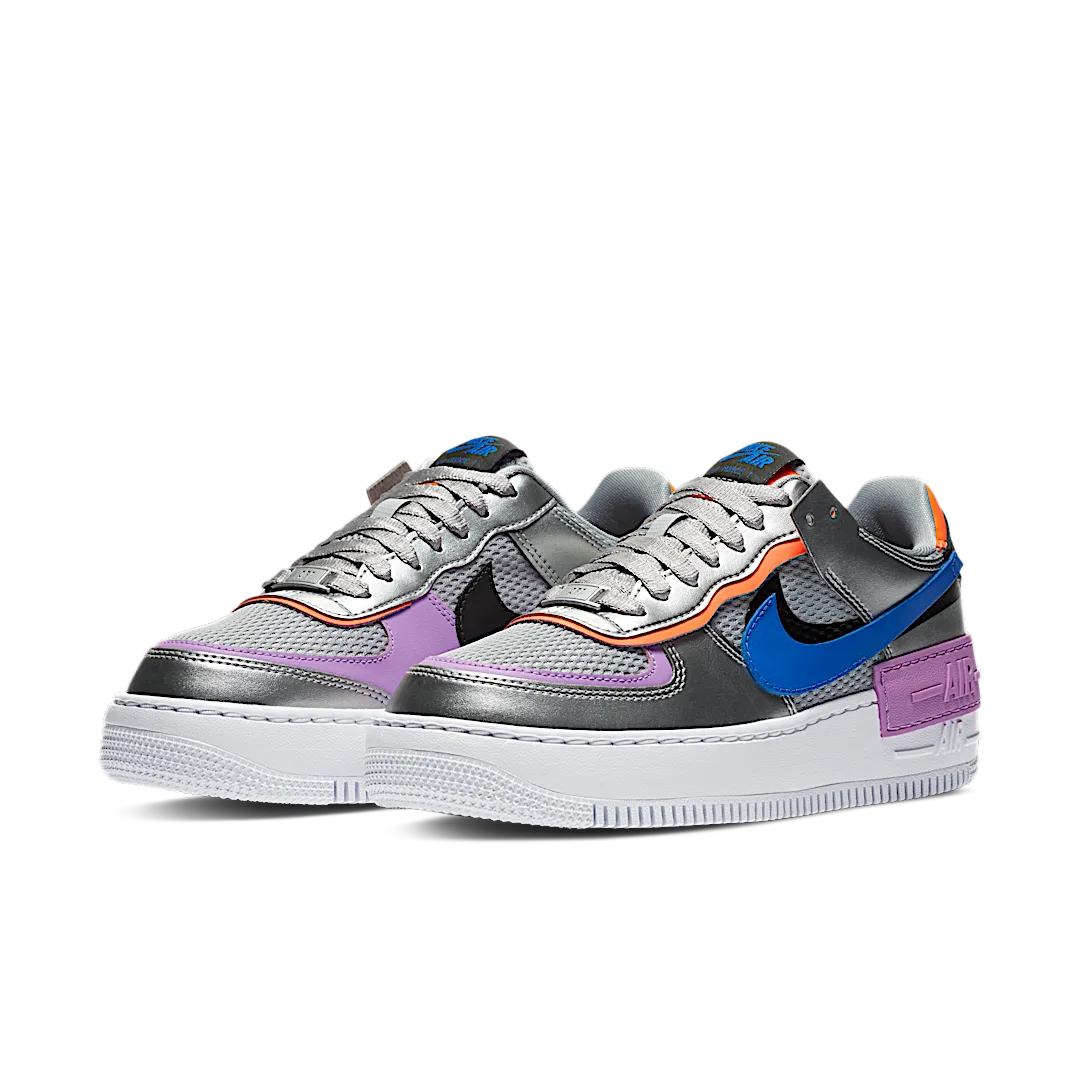 Overkicks - Nike Air Force 1 Low Shadow Metallic Silver (CW6030-001) - vista trasera