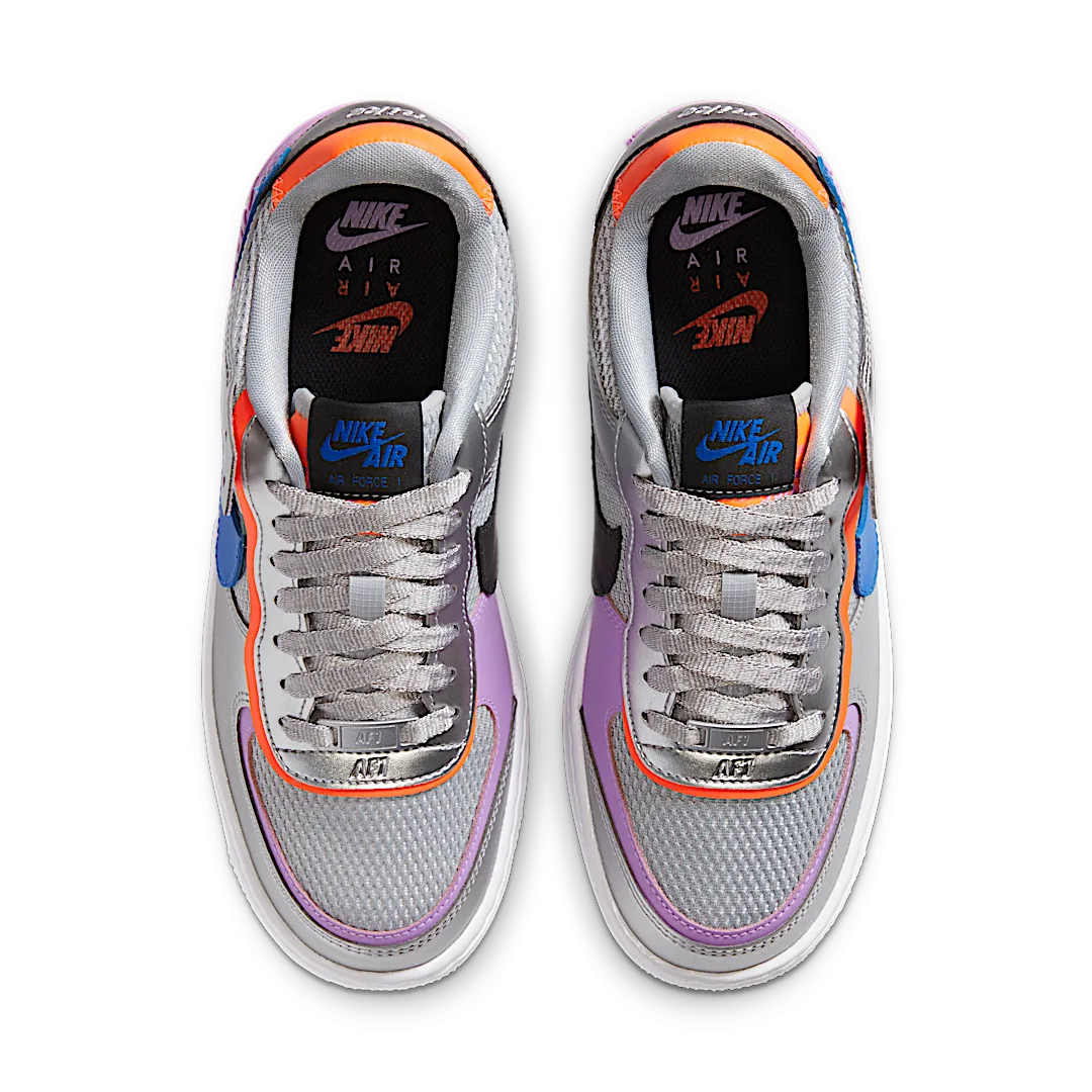 Overkicks - Nike Air Force 1 Low Shadow Metallic Silver (CW6030-001) - par completo