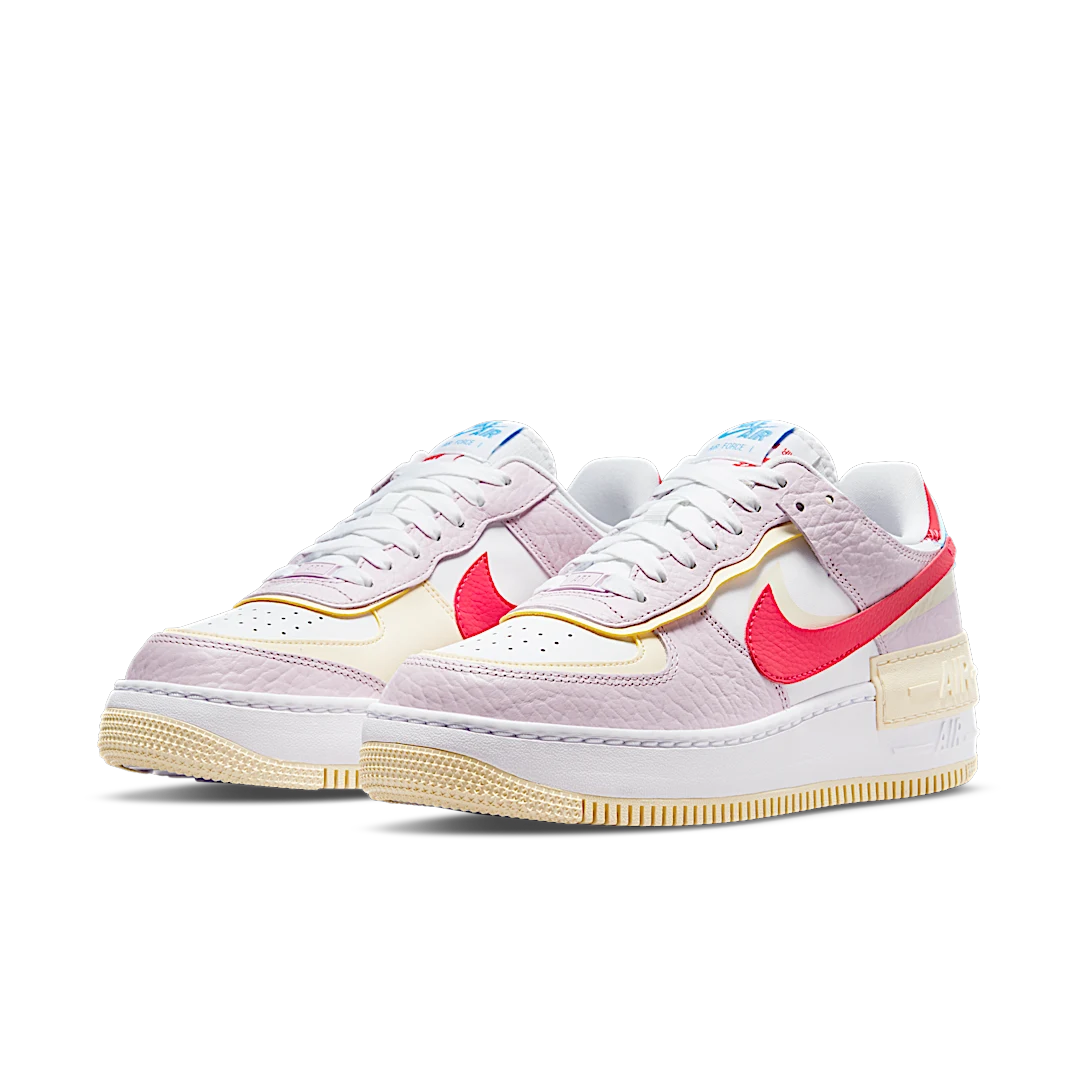 Overkicks - Nike Air Force 1 Low Shadow Regal Pink Coconut Milk University Blue Fusion Red (DN5055-600) - vista trasera