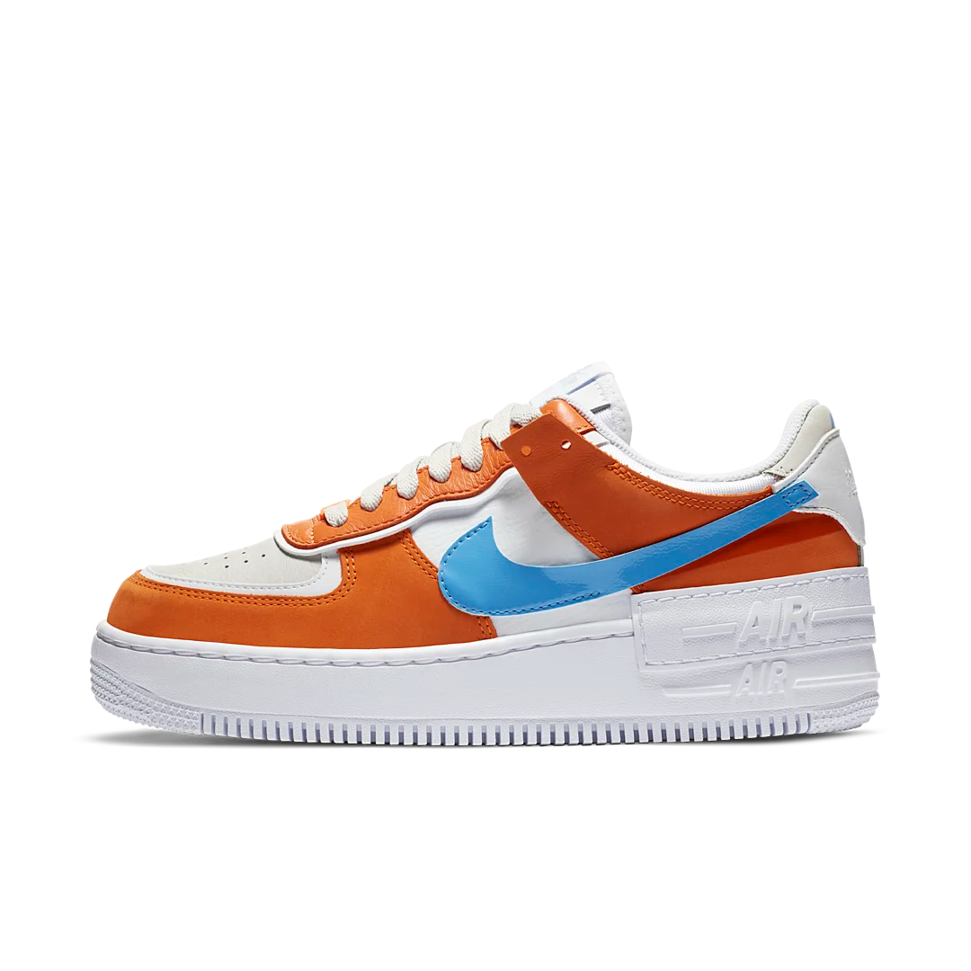 Overkicks - Nike Air Force 1 Low Shadow Rust Blue (CZ0365-100) - vista lateral