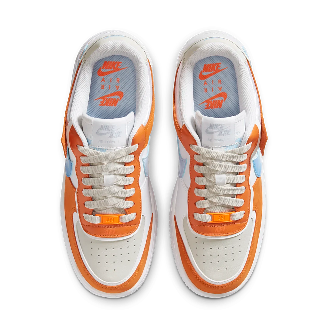 Overkicks - Nike Air Force 1 Low Shadow Rust Blue (CZ0365-100) - par completo