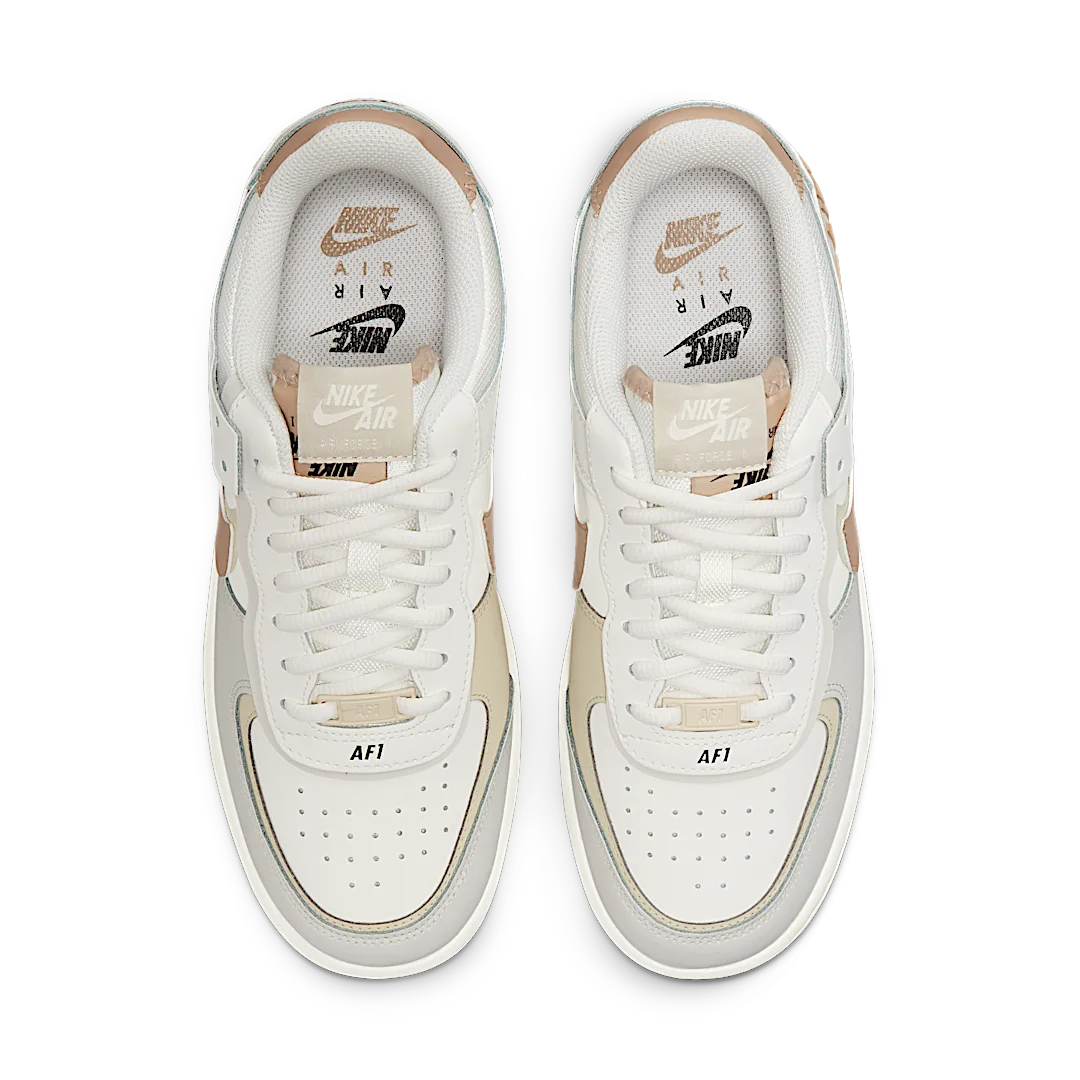 Overkicks - Nike Air Force 1 Low Shadow Sail Fossil Light Bone (CI0919-116) - par completo