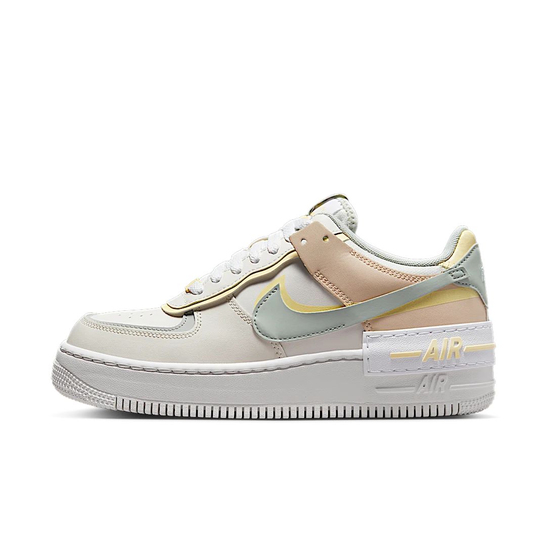 Overkicks - Nike Air Force 1 Low Shadow Sail Light Silver Citron Tint (DR7883-101) - vista lateral