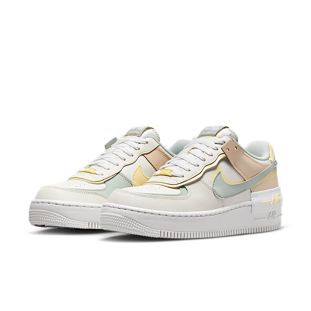 Overkicks - Nike Air Force 1 Low Shadow Sail Light Silver Citron Tint (DR7883-101) - vista trasera