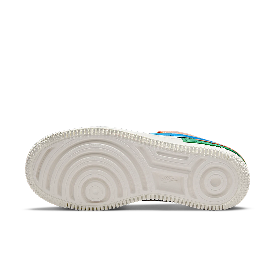 Overkicks - Nike Air Force 1 Low Shadow Sail Signal Blue Green (CI0919-109) - detalle suela