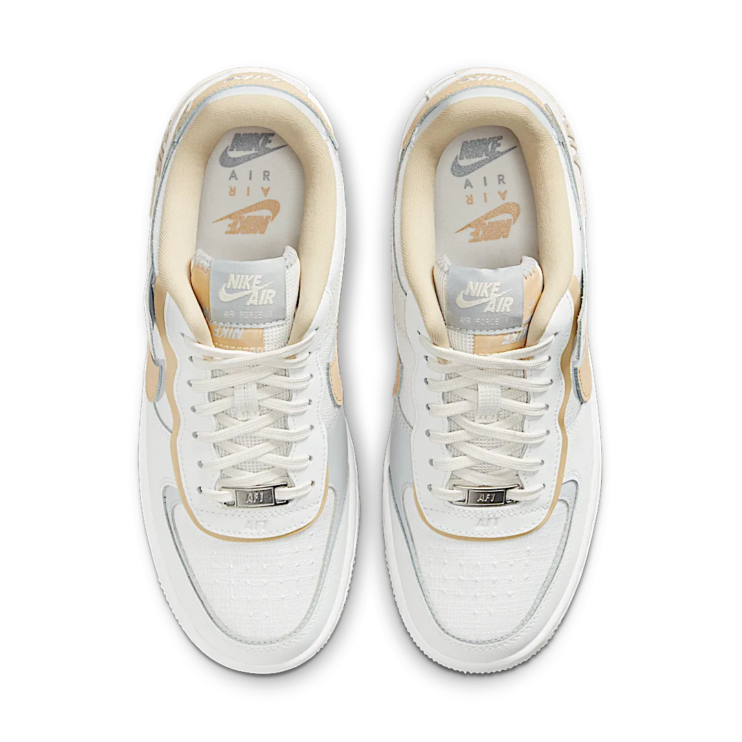 Overkicks - Nike Air Force 1 Low Shadow Sail Tan (DV7449-100) - par completo